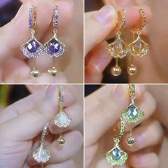 🔥【3 artículos: Verde + Blanco + Morado】🎁💎Pendientes de ojo de gato, pendientes de moda y exquisitos.