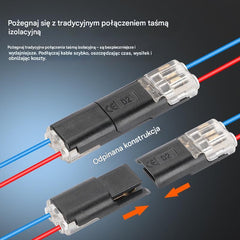 🥳 50% zniżki! ⏰ 【1000 sztuk w magazynie】Złącze kablowe bez zdejmowania izolacji, z blokadą klamrową, bezpiecznym zamknięciem i powłoką antypoślizgową ⚡️