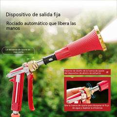 Pulverizador agrícola de alta presión con filtro y boquilla a prueba de viento.