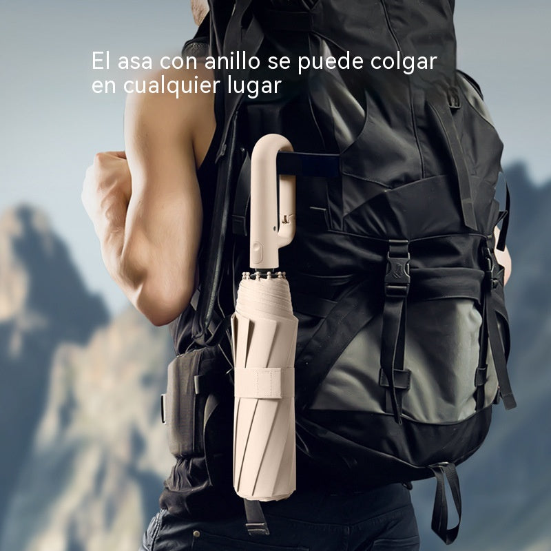 🔥【Oferta especial por tiempo limitado】🔥Paraguas portátil con mango de anilla