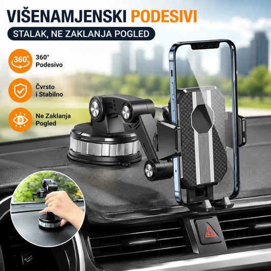 🔥🚗Višenamjenski držač za mobitel u automobilu, može izdržati težinu do 5 kg!