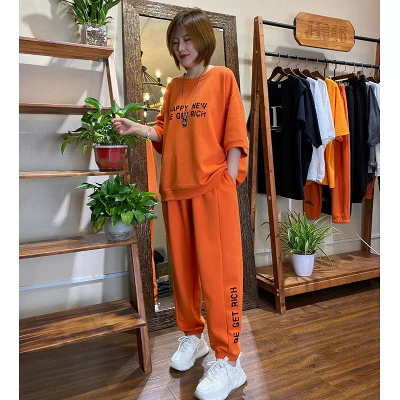🌹🔥【M-4XL】【Tops + Pantalones】Nuevo conjunto deportivo para mujer 2025