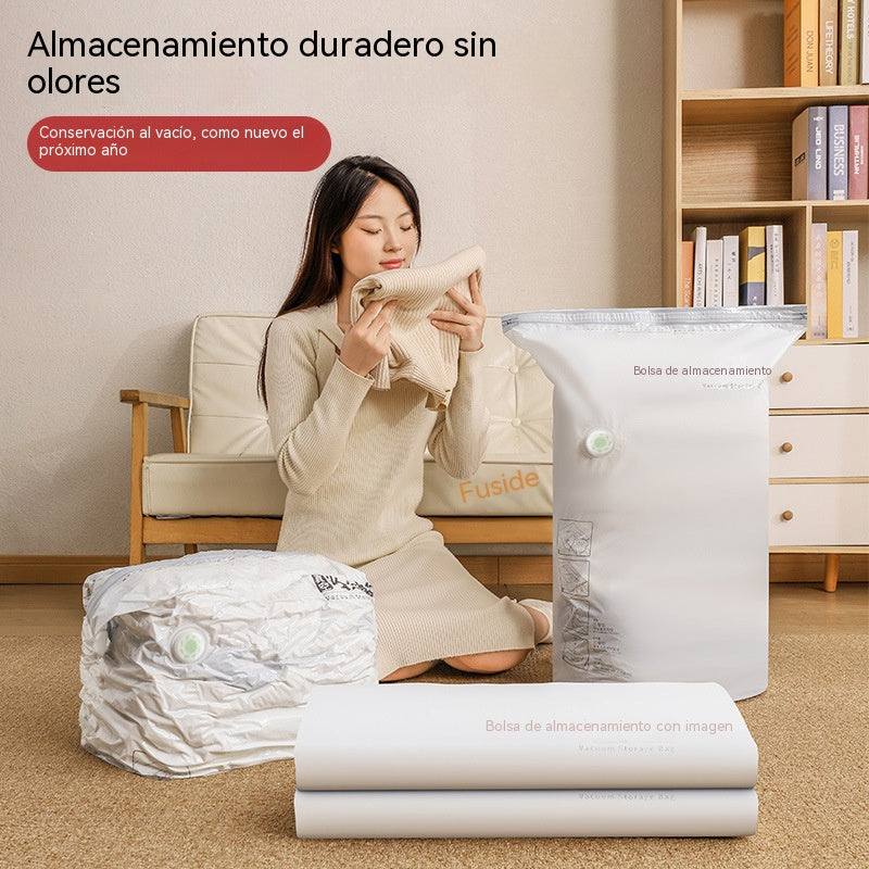 【5 piezas】Bolsas de compresión de gran capacidad, selladas al vacío y que no requieren extracción de aire.