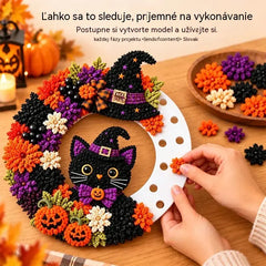 ⏰ Posledný deň! 50% zľava! ✨ Vytvorte si vianočný veniec, na ktorý budete hrdí 🎄❤️ Sada na tvorenie (technológia 3D vkladania látky) vrátane návodov a príručiek.