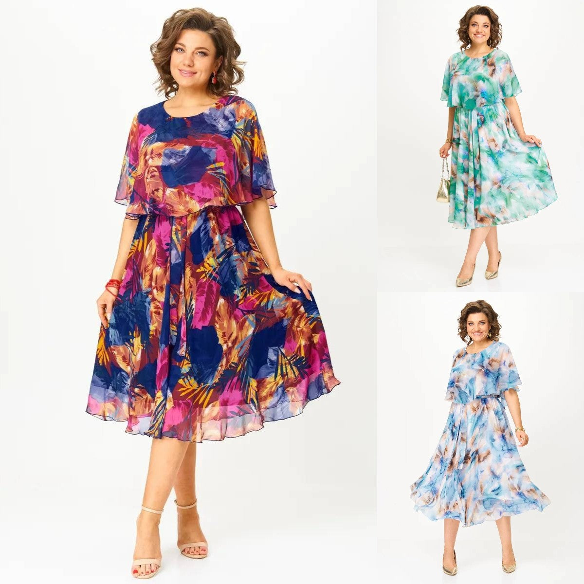 🌈💫【S-5XL】Los 3 vestidos de gasa más vendidos