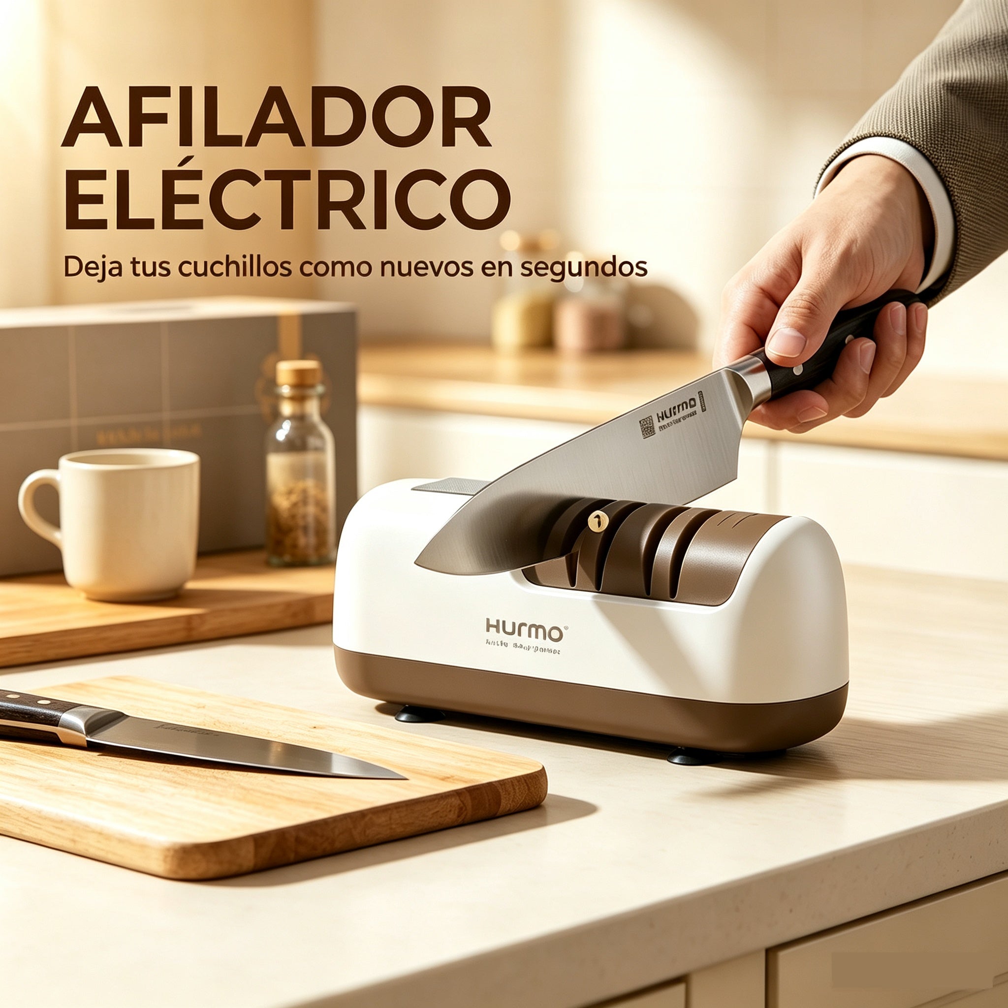 ⏳ ¡50% de descuento! 🔪 Afilador de cuchillos eléctrico inalámbrico multifuncional, recargable ✨