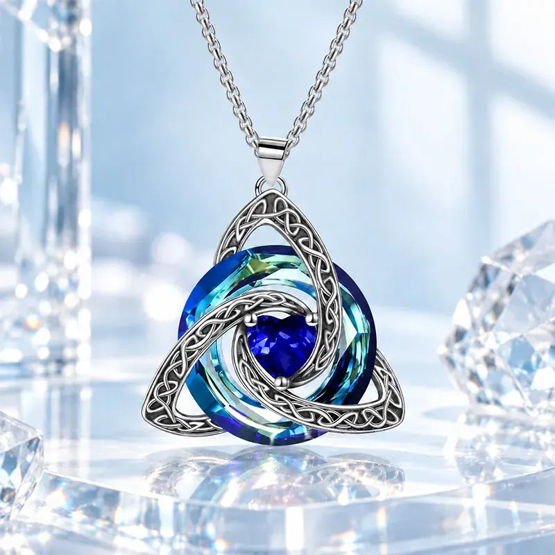 💎✨ Collar con 12 Piedras de Nacimiento y Nudo Celta | Colgante Elegante de Alta Gama para Mujer 🔮