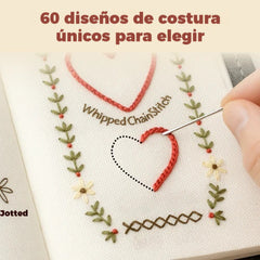 📖Libro de costura, 🧵✨Un libro de muestras de costura para entusiastas del bordado de lino