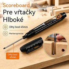 🖊️🔩【Sada 10】45 mm fixiek s dlhým hrotom na hlboké otvory – znovu naplniteľné a opakovane použiteľné – ideálne na stavebníctvo, obkladanie a tesárstvo 🏗️✨