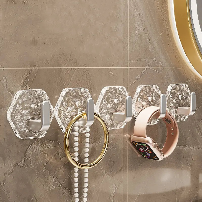 【10 piezas】🛁🚪Gancho con ventosa: soporte adhesivo resistente y antiadherente.🏡