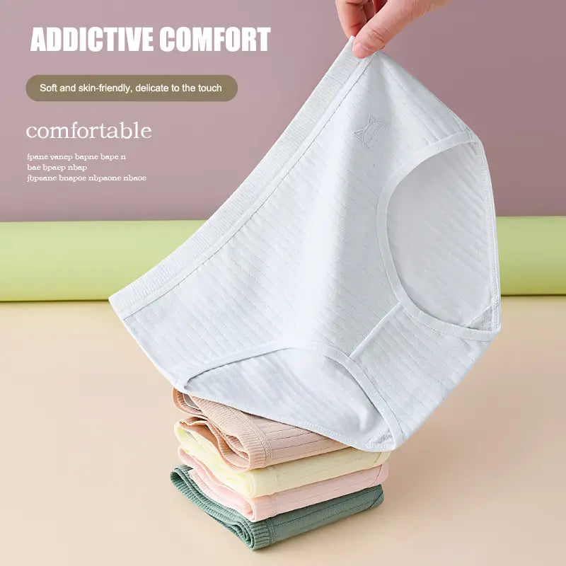 🔥7 piezas【Tallas M-2XL】Nuevas braguitas premium de algodón de talle alto, impermeables y antibacterianas (colección 2026)-【Para pesos de 35 a 100 kg】