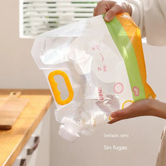 📢📢 ¡50% de descuento! Set de 6 piezas (con embudo) ⏰ Bolsas multiusos para almacenar alimentos, a prueba de insectos y humedad.