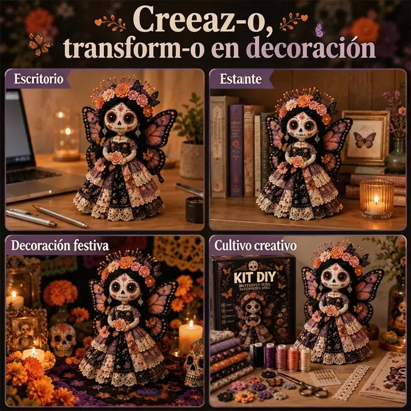 🧵✨ DIY patchwork baba-készítő szett – Ünnepi és bájos dizájn, kreatív kézműves ajándék 🎁