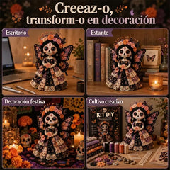 🧵✨ Kit de Muñeca de Patchwork DIY – Diseño Festivo y Adorable, Regalo Creativo para Manualidades 🎁