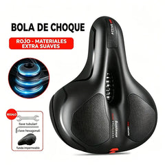 🚴‍♂️💨 Sillín de Bicicleta Ancho con Diseño Hueco – Asiento Transpirable con Bolas de Amortiguación para Máxima Comodidad 🛡️