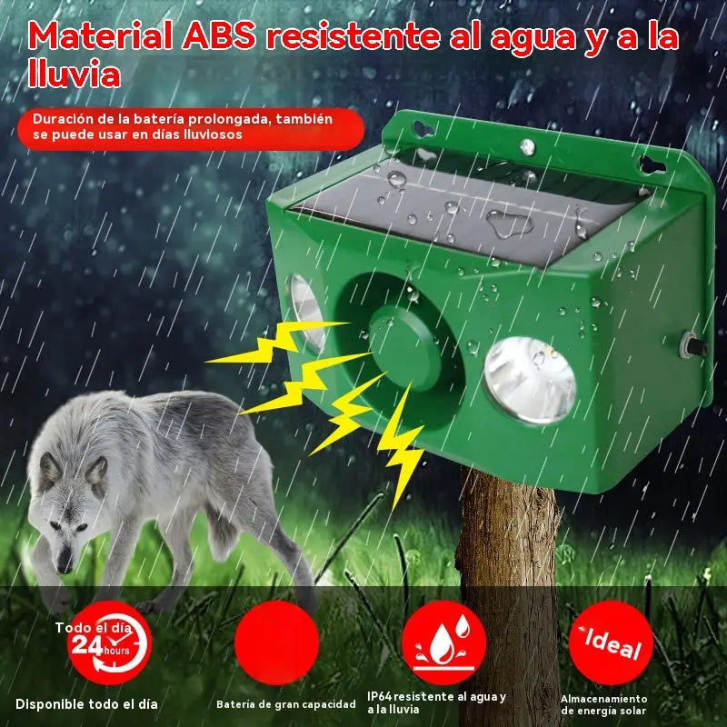 🔥【30% OFF】🐅Repelente ultrasónico de animales salvajes alimentado por energía solar
