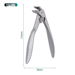 Oferta por tiempo limitado 🔥✂️ Cortaúñas curvos de mango largo: con protector antisalpicaduras – gran abertura para recortar fácilmente las uñas encarnadas y para pedicuras.