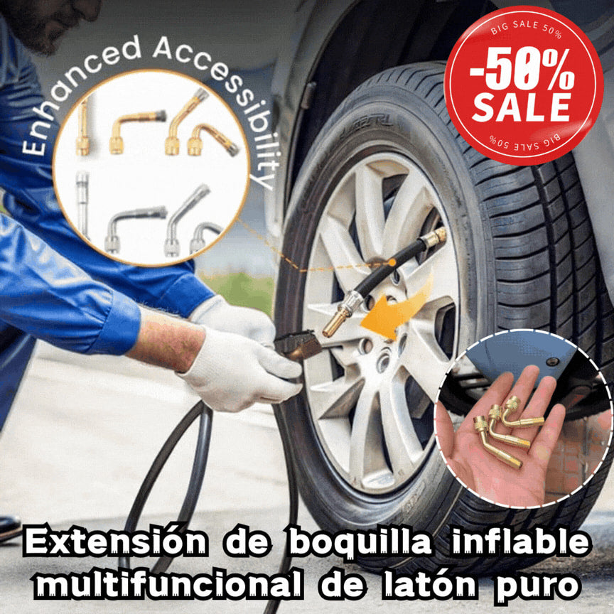 🔥【Compra 2 y llévate 1 gratis, 3 juegos por solo 21 euros】Tubo extensor de boquilla inflable multifuncional de latón puro