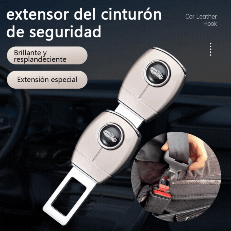 💥💥【Juego de 4 piezas】🚗👍Extensor de cinturón de seguridad de metal para coche