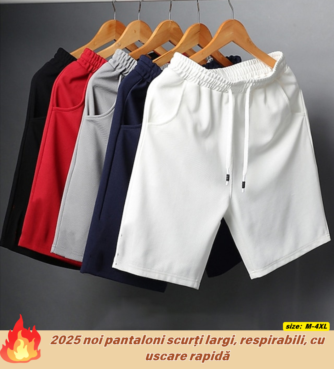 😎【4 piezas】Nuevos pantalones cortos holgados, transpirables y de secado rápido 2025