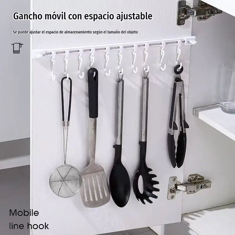 📢💯Gancho multifuncional para riel deslizante ⏰【30 cm con 10 eslabones + 40 cm con 12 eslabones】2 juegos por 25 euros