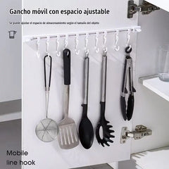 📢💯Gancho multifuncional para riel deslizante ⏰【30 cm con 10 eslabones + 40 cm con 12 eslabones】2 juegos por 25 euros