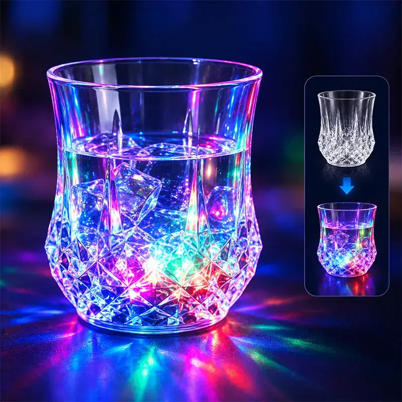 ✨💎Komplet kristalnih kozarcev s tekočinsko aktivacijo LED🥂