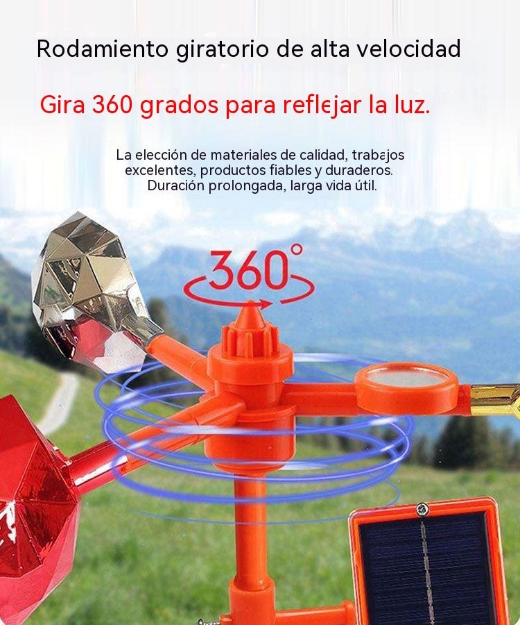【50% de descuento】🐦🦉Nuevo ahuyentador de pájaros con voz ajustable, alimentado por energía solar y eólica, mejorado