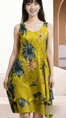 👗🌷【S-5XL】Elegante vestido estampado sin mangas 30% de descuento