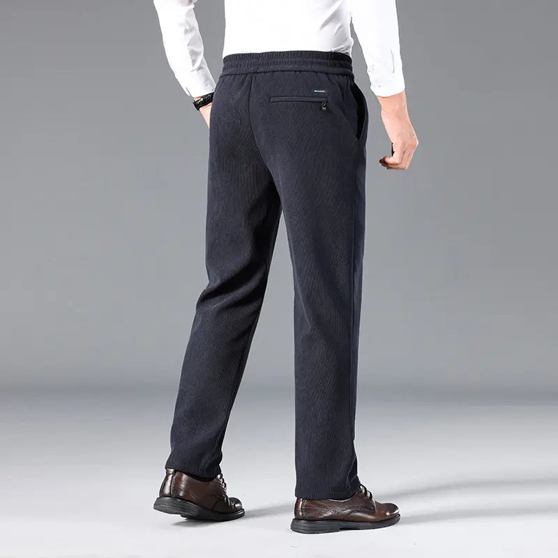 👖【L-5XL】Terciopelo de otoño e invierno más pantalones deportivos de terciopelo para hombre, pantalones casuales sueltos