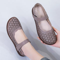👡👡【35-40】【Piel de vaca de primera capa】Sandalias de mujer de piel auténtica, zapatos de suela blanda.
