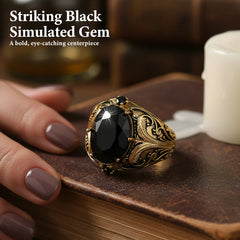 🖤🔥💍【Más vendido】🔥 Anillo vintage de lujo 💫 Anillo con piedra preciosa