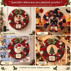 ⏰ POSLEDNÍ DEN! Sleva 50 % ✨ Vytvořte si vánoční věnec, na který budete hrdí 🎄❤️ Sada na tvoření (technika vkládání látky do 3D základu) včetně návodu a průvodce.
