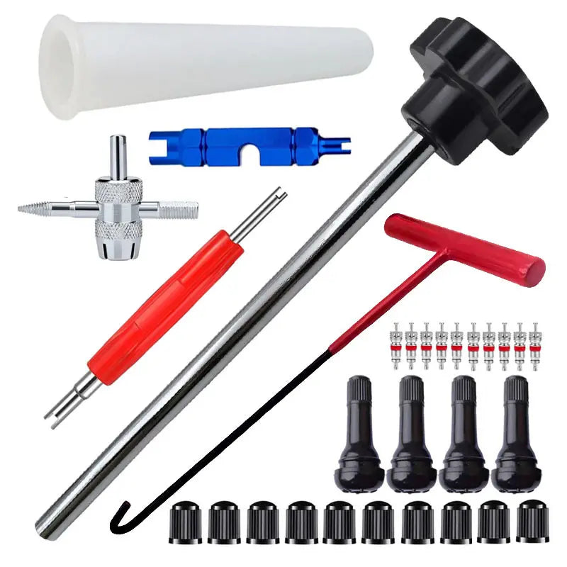 Kit de herramientas para cambio rápido de válvulas de neumáticos de coche