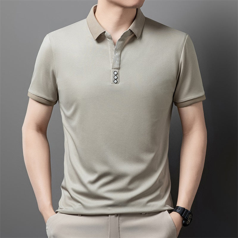 【Compre 1 y obtenga 1 gratis】 Polo de manga corta transpirable con solapa para hombre nuevo 2025