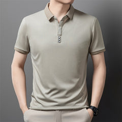 【Compre 1 y obtenga 1 gratis】 Polo de manga corta transpirable con solapa para hombre nuevo 2025