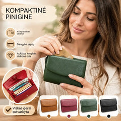 [Paskutinė akcijos diena] „Unisex“ natūralios odos piniginė (grūdėtos faktūros) su RFID apsauga