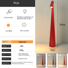 Lámpara de mesa/luz nocturna ajustable, lámpara de dormitorio portátil con sensor táctil | Carga USB