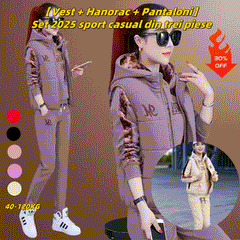 🔥【M-3XL】【Chaleco + Sudadera con capucha + Pantalones】Conjunto deportivo casual de tres piezas 2024