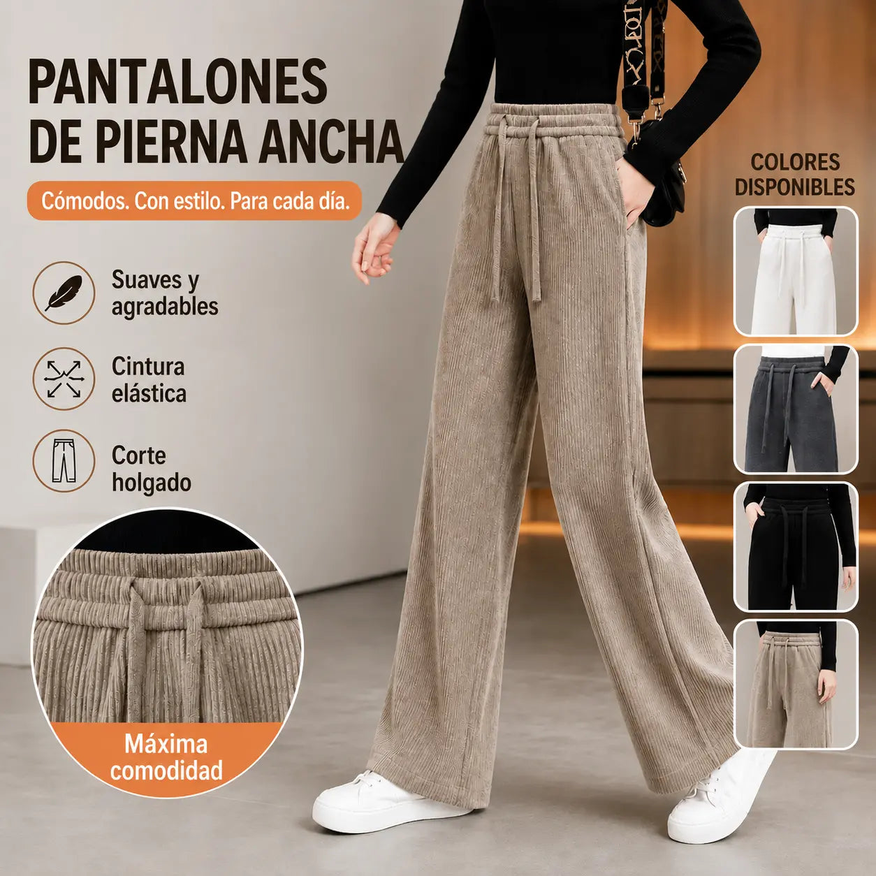 🔥【M-3XL】【40-110KG】👖Nuevos pantalones holgados elásticos para mujer
