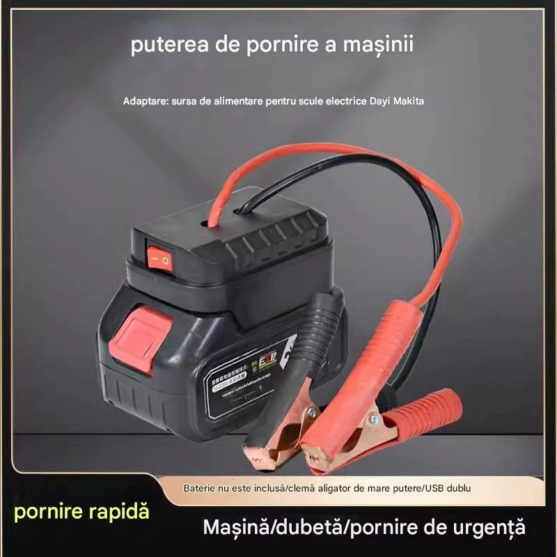 ✨Arrancador de batería multifuncional para coche, convertidor de arranque de emergencia para coche [Doble puerto USB].