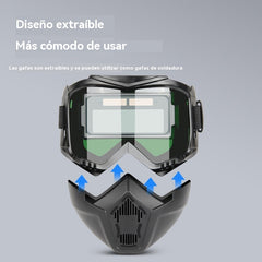 🔥【50%OFF】😎Casco de soldadura totalmente automático con cambio de luz y máscara protectora montada en la cabeza para soldadores
