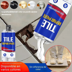 【Compra 1 y llévate 1 gratis】Agente reparador de grietas en azulejos; Reparación de esmaltes para azulejos-Dos del mismo color