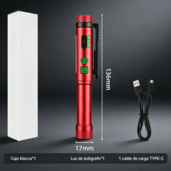 🔦 Linterna de trabajo recargable con doble luz | Enfoca e ilumina con un solo clic, luz focal + luz amplia COB, ideal para reparaciones