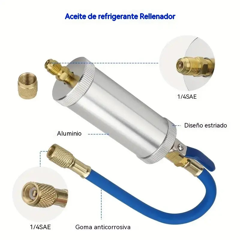 ⚡ Pulverizador de aceite refrigerante y pintura para aire acondicionado – Resistente al calor, material ABS/cobre, apto para vehículos y sistemas HVAC🎯