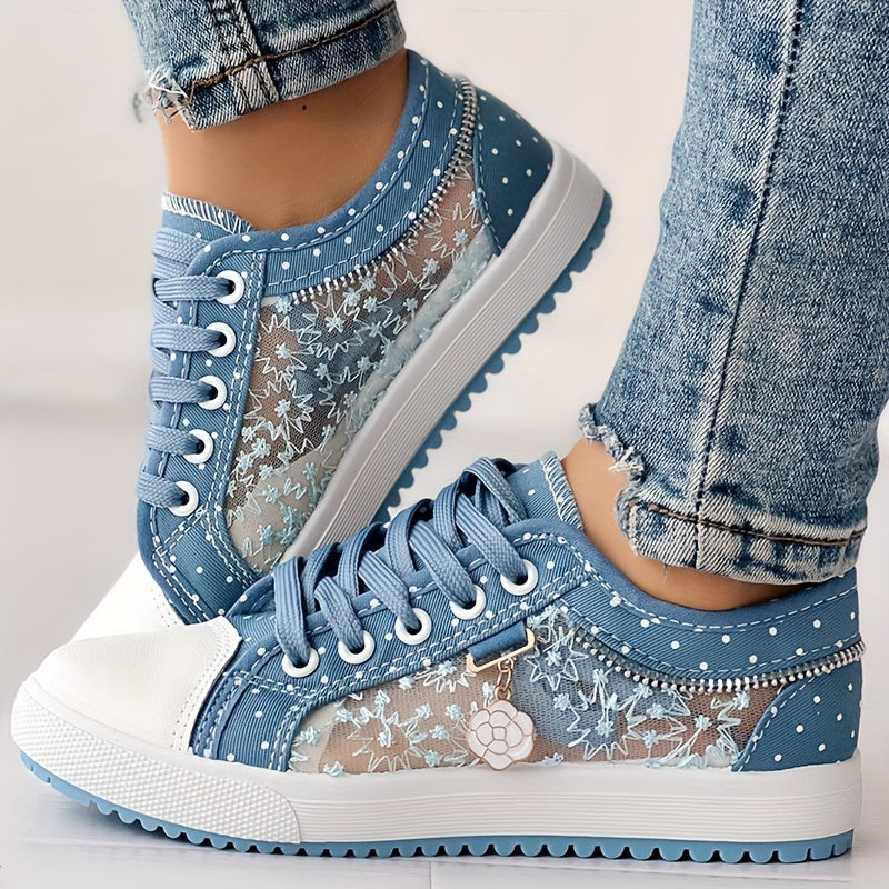 💕【35-42】2025 zapatos de lona de encaje huecos casuales de moda