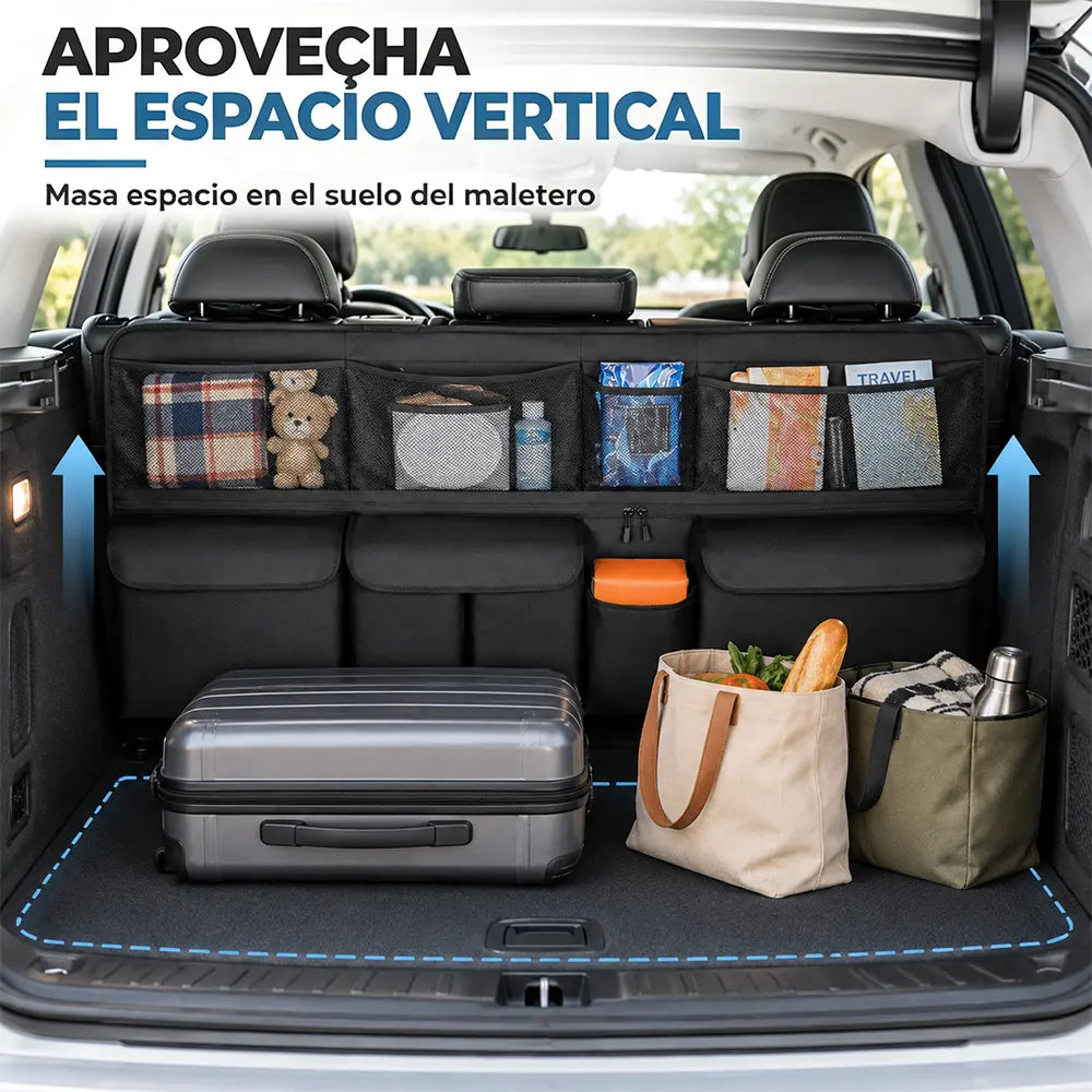 🚗📦 Bolsa de almacenamiento para maletero de coche | Gran capacidad, resistente y duradera, puede almacenar herramientas y accesorios para colgar.