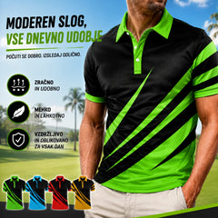 🔥👔【S-6XL】Nova poletna moška črtasta 3D-tiskana POLO majica