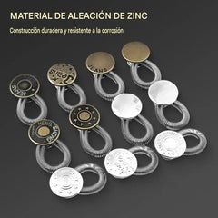 [10 piezas 22 euro] 🏆Extensor de cintura metálico con resorte para jeans🔩👖