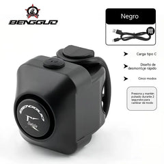 🚴‍♂️🔔 Bocina recargable para bicicleta con 5 modos de sonido